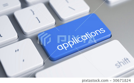Applications - Inscription on the Blue Keyboard Applications - Inscription on the Blue Keyboard 30671824