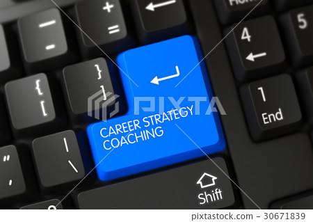 Career Strategy Coaching - Modern Keypad. 3D. 30671839