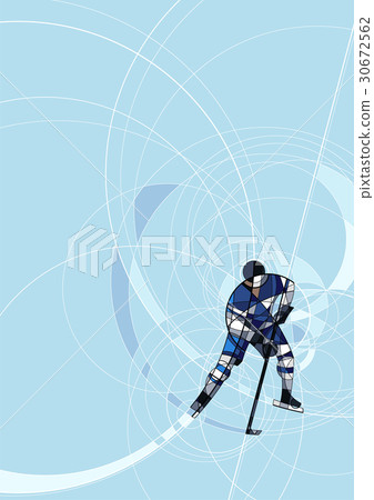 Ice hockey player in blue and white dress 30672562
