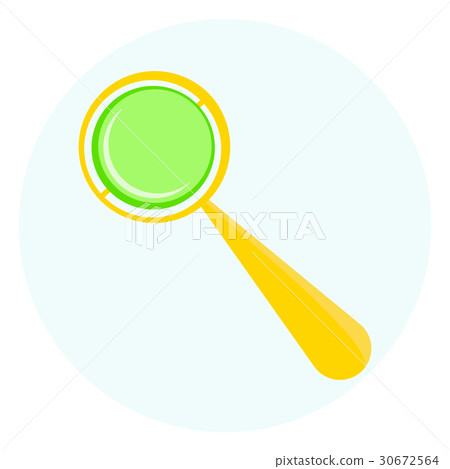 Orange and green rattle icon 30672564