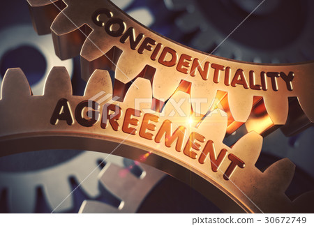 Confidentiality Agreement on Golden Gears. 3D Confidentiality Agreement on Golden Gears. 3D 30672749