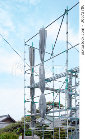 腳手架施工現場 腳手架施工現場 30672786