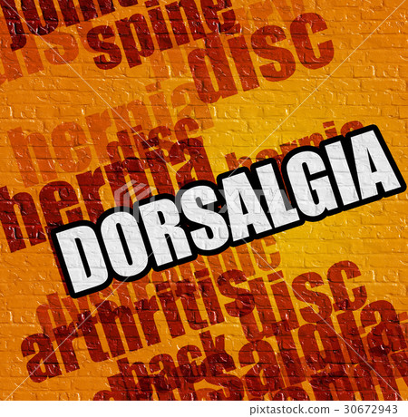 Modern medical concept: Dorsalgia on Yellow Brick 30672943