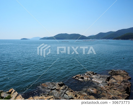 Harima Nada alga從徐州西部的Murotsu海藻Rino Shinano風景中看到 30673773