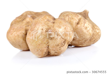 Jicamas on white background 30674555