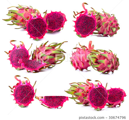 Dragon Fruit on white background Dragon Fruit on white background 30674796