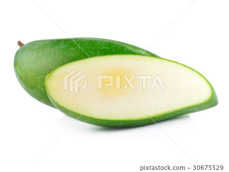 green mango on white background 30675529