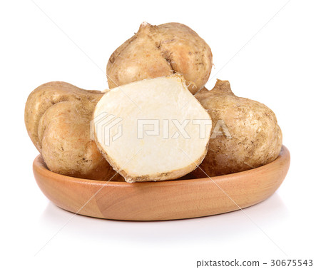 Jicamas on white background 30675543