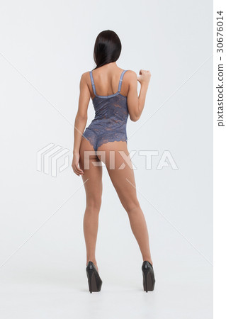Girl in lingerie on white background Girl in lingerie on white background 30676014