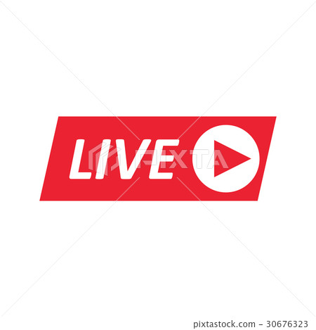 Live Stream sign, emblem, logo. 30676323