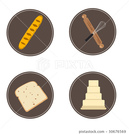 Set of bakery products 30676569