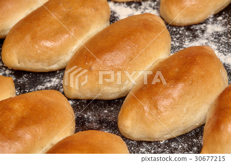 Homemade russian pirozhki, baked patties or pies 30677215