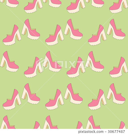 High heels seamless pattern 30677487