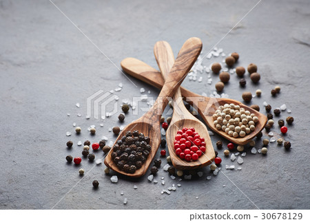 Peppers on a black board 30678129
