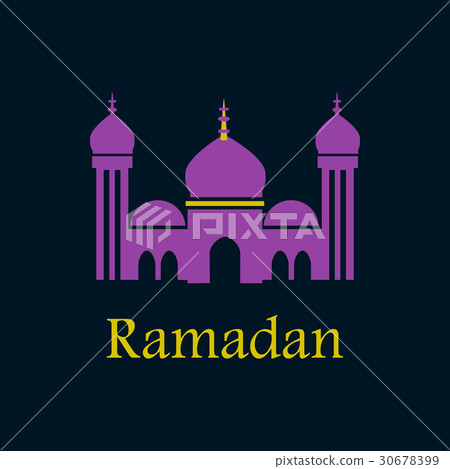 Icon in a flat style Ramadan mosque Icon in a flat style Ramadan mosque 30678399