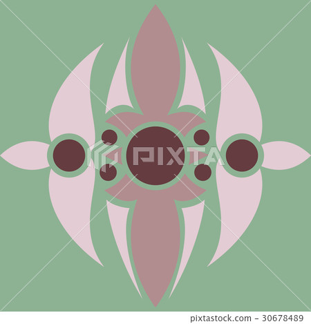 Abstract oriental flower 30678489
