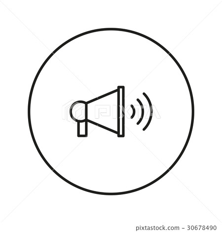 Megaphone. Icon. Silhouette. Megaphone. Icon. Silhouette. 30678490