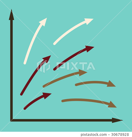 flat icon on stylish background Arrow chart flat icon on stylish background Arrow chart 30678928