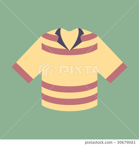 Icon in flat design fashion clothes T-shirt - Stock Illustration ...