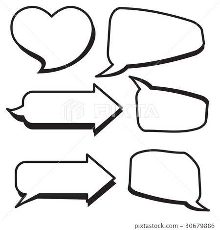 set of cartoon text boxes with arrow shape vector stock illustration 30679886 pixta https www pixtastock com illustration 30679886