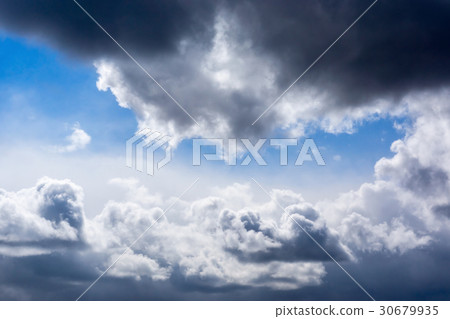 Dramatic sunny cloudy sky 30679935
