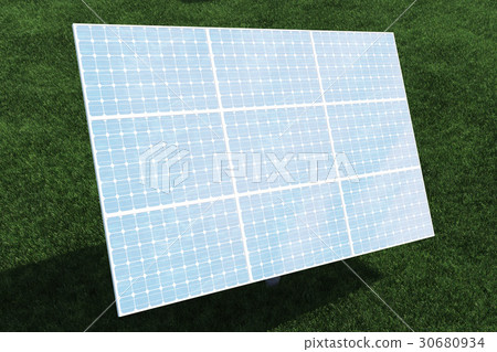 3D illustration solar panels. Solar panel produces 3D illustration solar panels. Solar panel produces 30680934