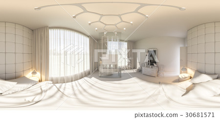 3d render 360 seamless panorama of bedroom  30681571
