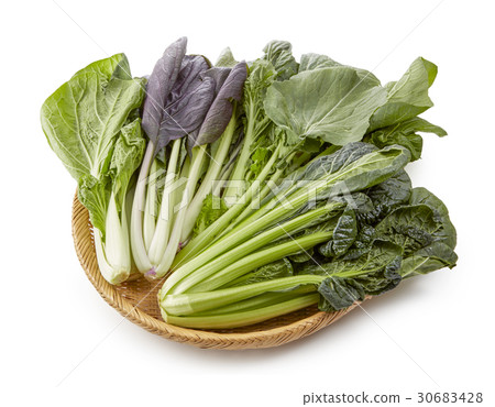 蝦，紫色Komatsuna，大和Mana，Komagi Komatsuna（Shadow Iki，Background Whiteout） 30683428