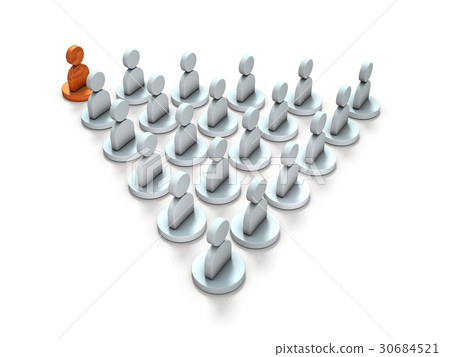 Abstract 3DCG illustration showing leadership Abstract 3DCG illustration showing leadership 30684521