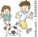 Children playing football 30684646
