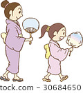 Parents and girls going out to the festival 30684650