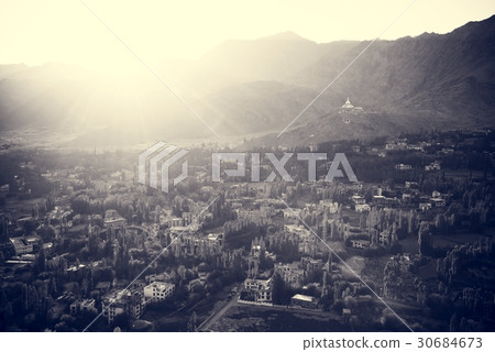 Cityscape Authentic Hindi Mountain Panorama 30684673