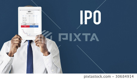 Stock exchange financial graph chart 30684914