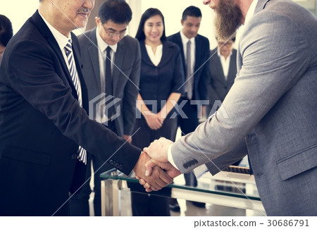 Business Partners Introductionary Handshake Bow Business Partners Introductionary Handshake Bow 30686791
