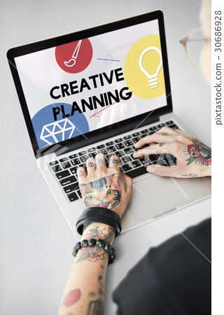Creativity artistic ideas icon graphic 30686928