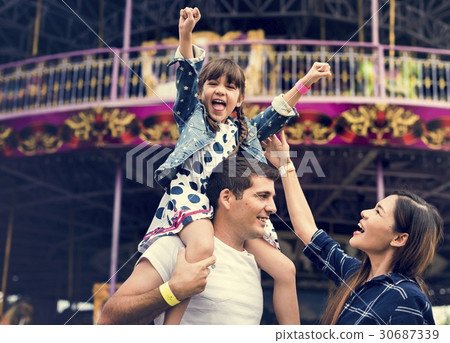 Family Holiday Vacation Amusement Park Togetherness 30687339
