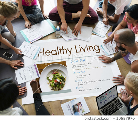 Wellness Diet Plan Healthy Living Icon Wellness Diet Plan Healthy Living Icon 30687970