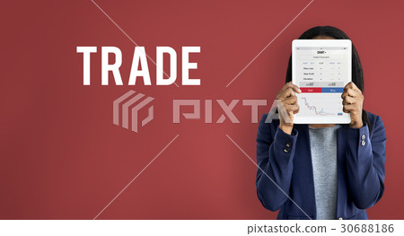 Financial forex business chart report 30688186