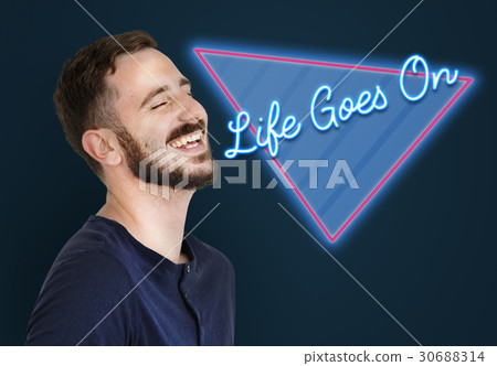 Life Goes On Attitude Thinking Vision Word 30688314