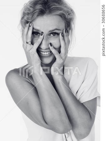 Caucasian Woman Cheerful Portrait Concept 30688656