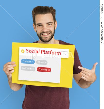 Digital Communication Social Media Graphic Words Icons 30688667