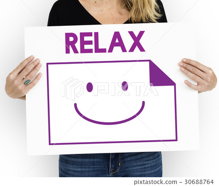 Paper Sheet Smiling Happiness Word 30688764