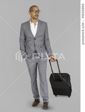 Businessman Passenger Traveling Vacation Suitcase Concept 30688868