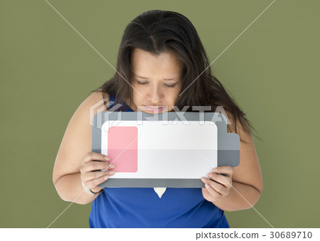 Chubby Woman Studio Shoot Portrait Chubby Woman Studio Shoot Portrait 30689710