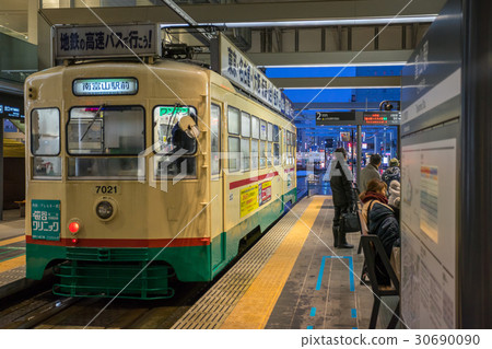 tram in the Toyama station Japan 30690090