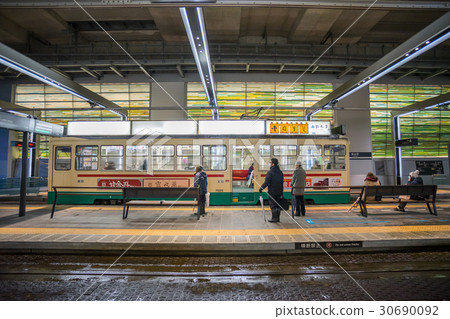 tram in the Toyama station Japan 30690092