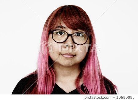 Woman photoshooting in studio close up photograph 30690093