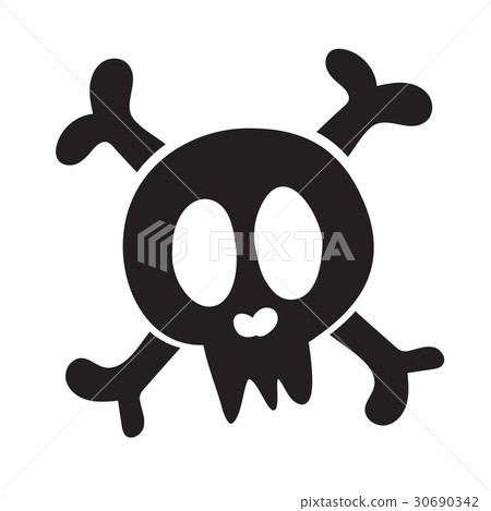 Skull and crossbones icon 30690342