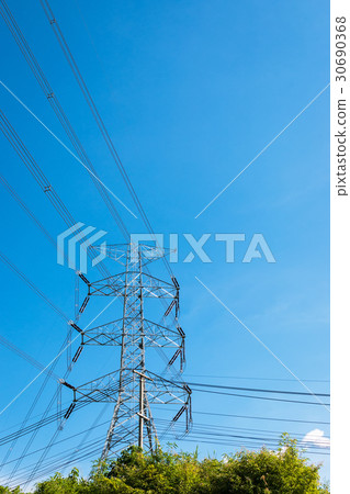 high voltage post.High-voltage tower  30690368