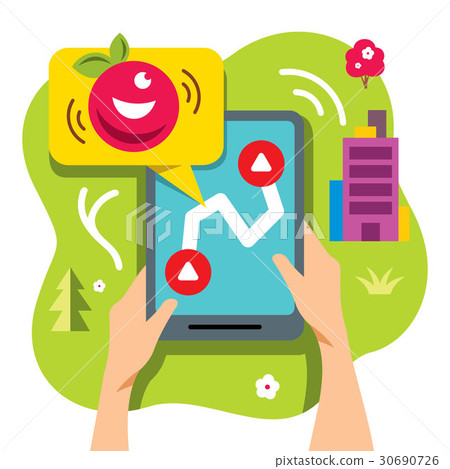 Vector Abstract virtual mobile game 30690726